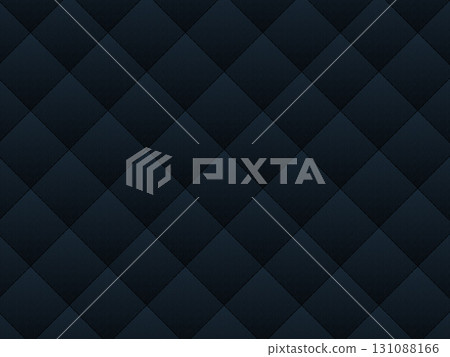 Shiny quilted fabric fabric-like background texture, dark blue and black, illustration 131088166