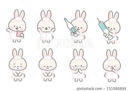 白兔護理師姿勢組 1 131088809