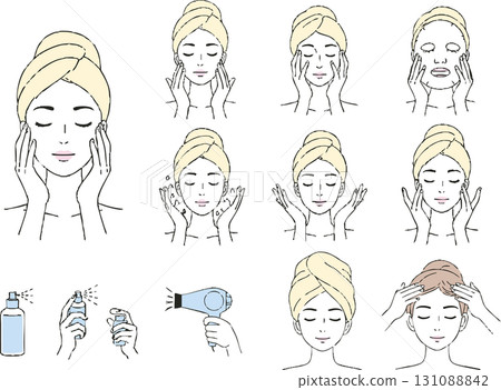 護膚婦女的例證 131088842
