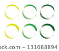 簡單發光筆觸圓圈插圖集（綠色） 131088894