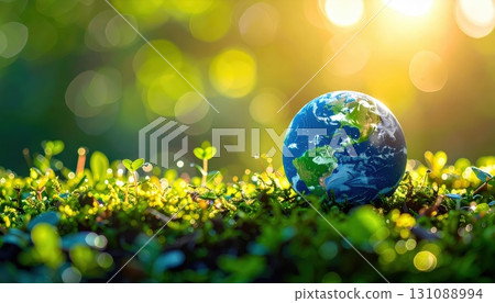 AI Image: A globe placed on moss AI Image: A globe placed on moss 131088994