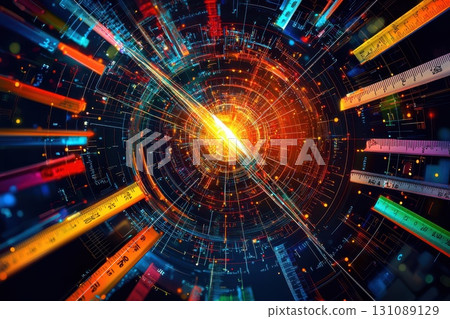 Abstract Composition of Floating Measurement Tools Abstract Composition of Floating Measurement Tools 131089129