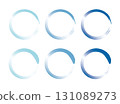 簡單發光筆觸圓圈插圖集-藍色 131089273
