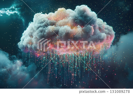 Surreal Cloud Computing with Digital Rain Effects Surreal Cloud Computing with Digital Rain Effects 131089278