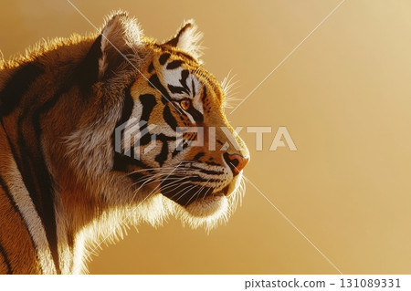 Majestic Tiger Portrait in Warm Light 131089331