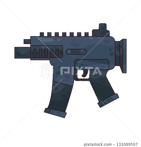 illustration of assault rifle illustration of assault rifle 131089507