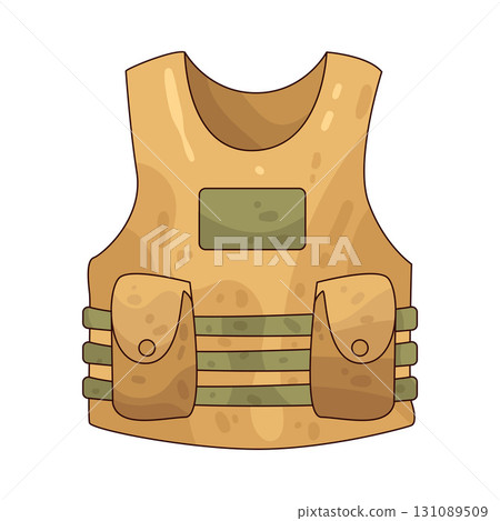 illustration of bulletproof vest 131089509