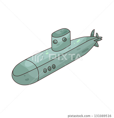 illustration of military submarine 131089516