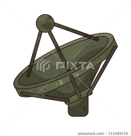 illustration of Military radar dish 131089530