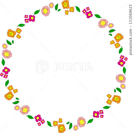 The Flower Boarder line cartoon style for decor concept The Flower Boarder line cartoon style for decor concept 131089625