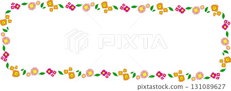 The Flower Boarder line  cartoon style for decor concept 131089627