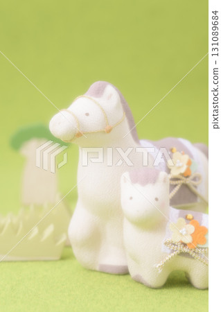 Cute horse and baby (soft filter version) 131089684