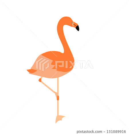 可愛的火烈鳥插畫 131089916