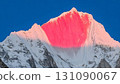 Himalayan Peak Bathed in Sunrise's Pink Glow 131090067