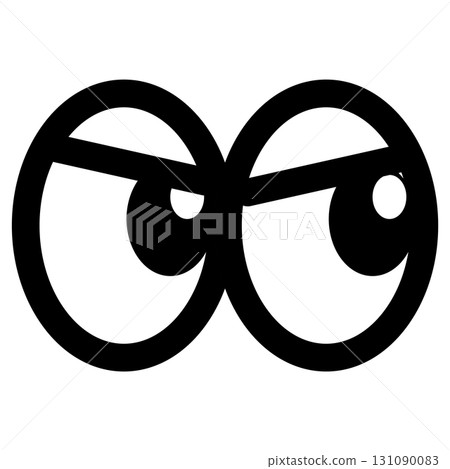 Angry eye icon illustration 131090083