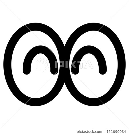 Happy eye icon illustration 131090084