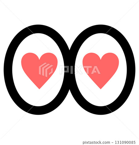 Heart eye icon illustration 131090085