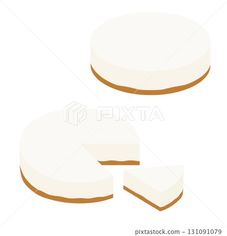 簡單的起司蛋糕插圖集 131091079