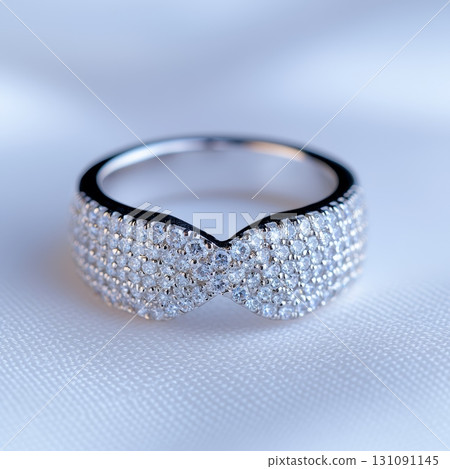 Elegant Bypass Diamond Ring Design with Open Setting and Sparkling Detail 131091145