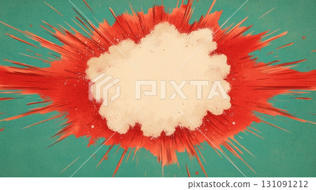 Explosive Comic Style Background with Red Splashes and Blank Center for Design Needs Explosive Comic Style Background with Red Splashes and Blank Center for Design Needs 131091212