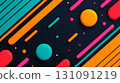 Vibrant Abstract Pop Art Design with Bold Colors and Geometric Shapes 131091219