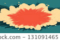 Colorful Comic Burst with Sharp Edges and Star Design Elements in Background 131091465