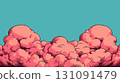 Colorful Comic Style Cloud Background with Dynamic Elements for Creative Projects 131091479