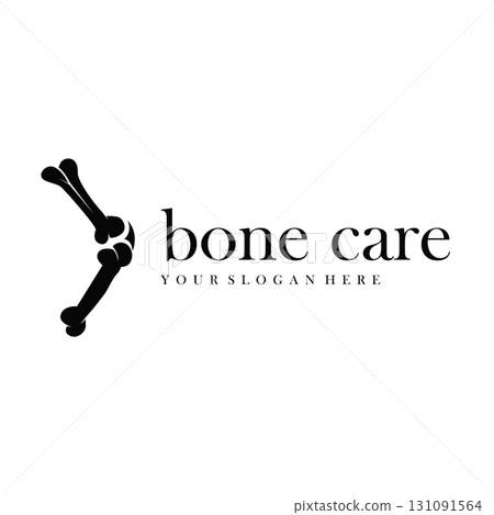 Bone logo design, bone health care with simple silhouette, modern icon symbol illustration concept and template for brand and poster 131091564
