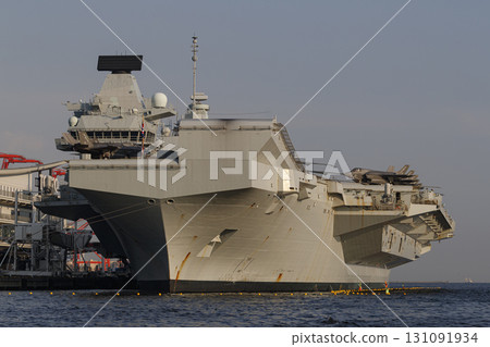 British aircraft carrier HMS Prince of Wales docked at Tokyo International Cruise Terminal British aircraft carrier HMS Prince of Wales docked at Tokyo International Cruise Terminal 131091934
