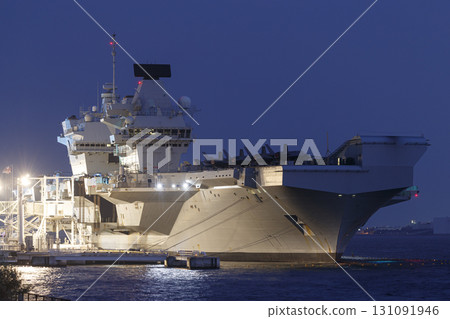 British aircraft carrier HMS Prince of Wales docked at Tokyo International Cruise Terminal British aircraft carrier HMS Prince of Wales docked at Tokyo International Cruise Terminal 131091946