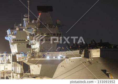 British aircraft carrier HMS Prince of Wales docked at Tokyo International Cruise Terminal British aircraft carrier HMS Prince of Wales docked at Tokyo International Cruise Terminal 131091952