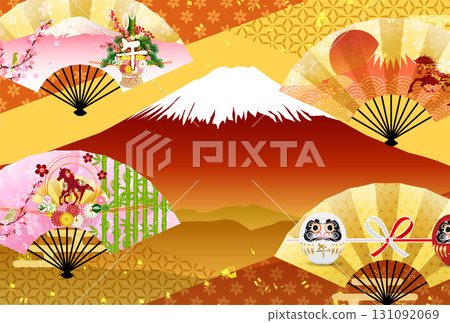 Horse New Year's card zodiac background 131092069