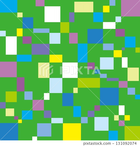 幾何圖案，正方形，綠色 131092074