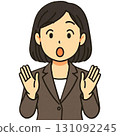 Illustration of a surprised female office worker 131092245