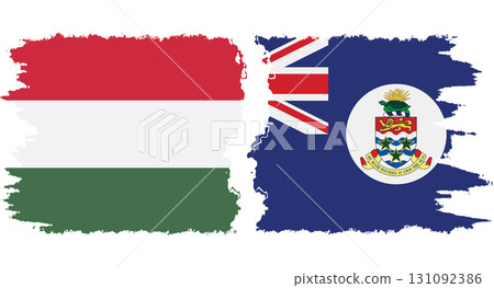 Cayman Islands and Hungary grunge flags connection vector Cayman Islands and Hungary grunge flags connection vector 131092386