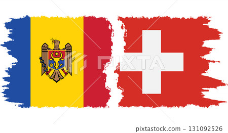 Switzerland and Moldova grunge flags connection vector Switzerland and Moldova grunge flags connection vector 131092526