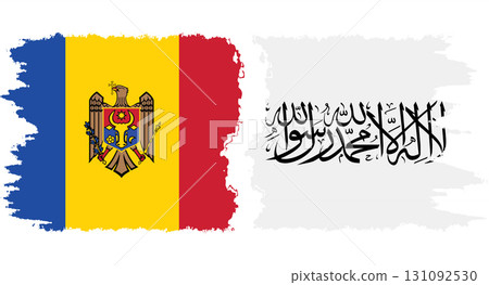 Afghanistan and Moldova grunge flags connection vector Afghanistan and Moldova grunge flags connection vector 131092530