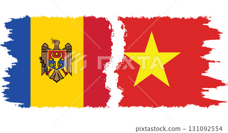 Vietnam and Moldova grunge flags connection vector Vietnam and Moldova grunge flags connection vector 131092554