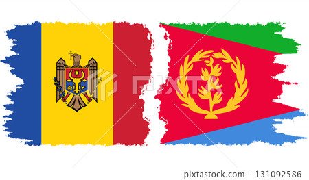 Eritrea and Moldova grunge flags connection vector Eritrea and Moldova grunge flags connection vector 131092586