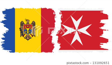 Malta and Moldova grunge flags connection vector Malta and Moldova grunge flags connection vector 131092651