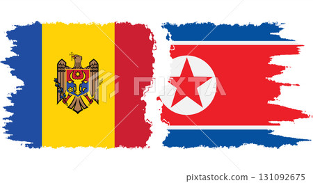 North Korea and Moldova grunge flags connection vector North Korea and Moldova grunge flags connection vector 131092675