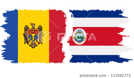 Costa Rica and Moldova grunge flags connection vector Costa Rica and Moldova grunge flags connection vector 131092772