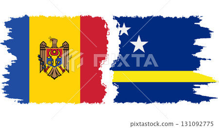 Curacao and Moldova grunge flags connection vector Curacao and Moldova grunge flags connection vector 131092775