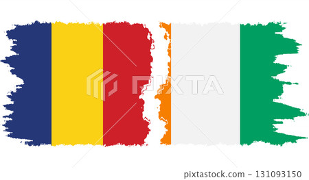 Ivory Coast and Romania grunge flags connection vector Ivory Coast and Romania grunge flags connection vector 131093150