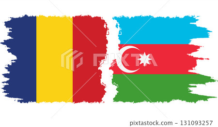 Azerbaijan and Romania grunge flags connection vector Azerbaijan and Romania grunge flags connection vector 131093257