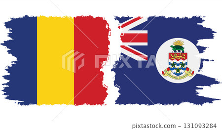 Cayman Islands and Romania grunge flags connection vector Cayman Islands and Romania grunge flags connection vector 131093284