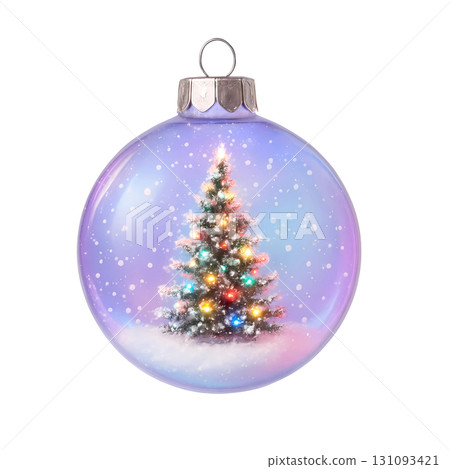 christmas balls on white background 131093421