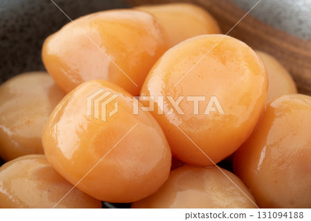 Close-up of boiled ball konjac Close-up of boiled ball konjac 131094188