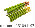 Matcha-flavored Japanese chocolate confectionery 131094197