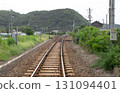 Railroad tracks near Orii Station in Shimane Prefecture Railroad tracks near Orii Station in Shimane Prefecture 131094401